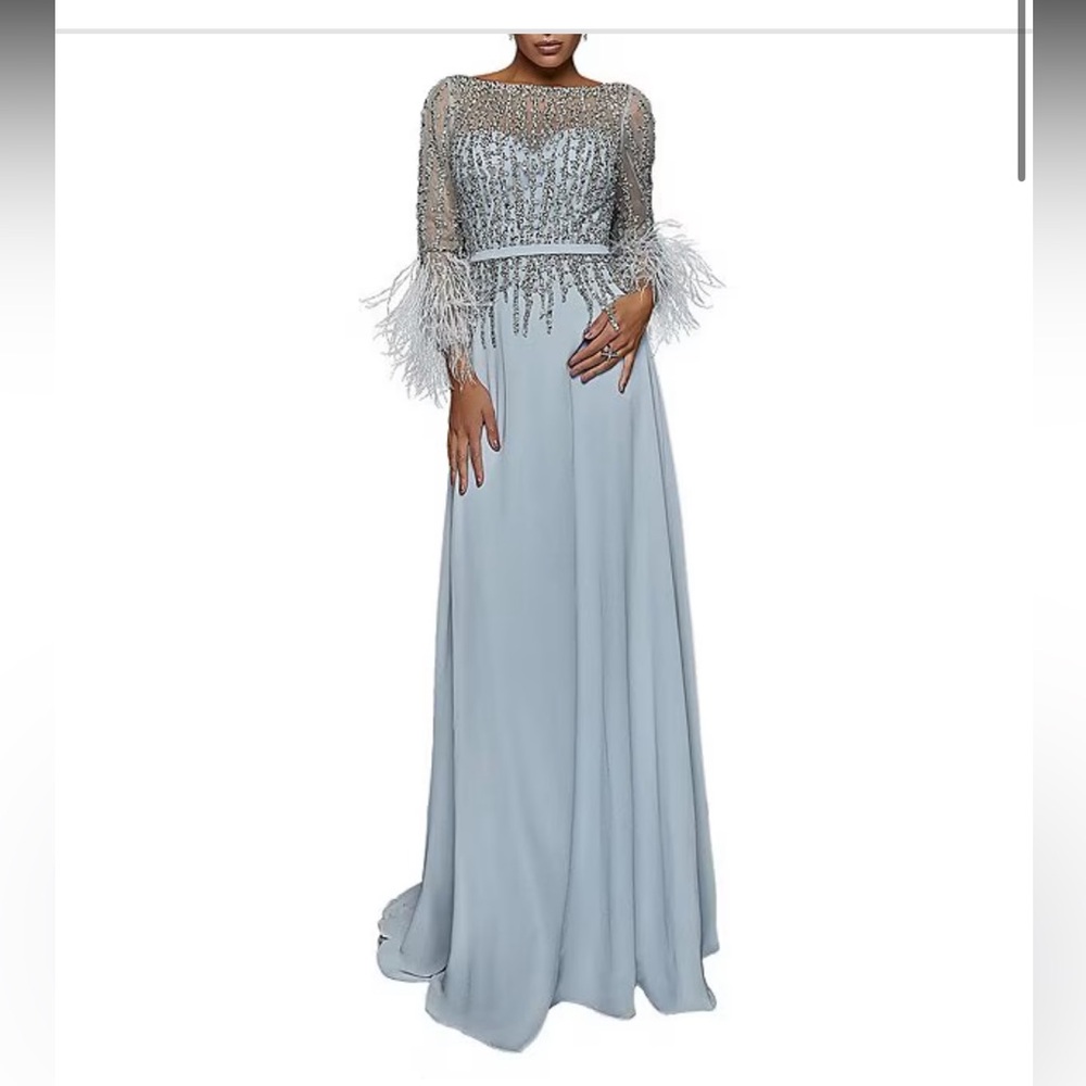 Terani Couture Silver Gown